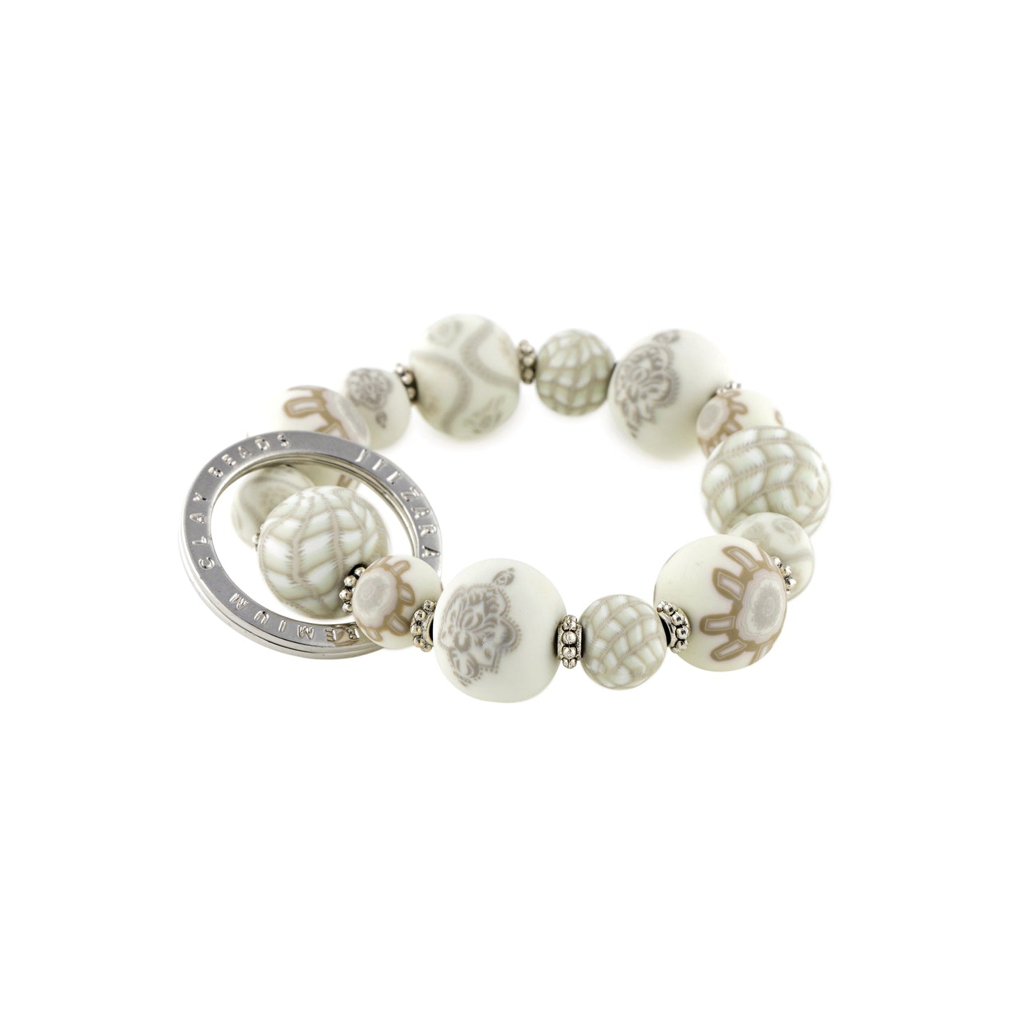 Linen Small Bead Wrist Keychain