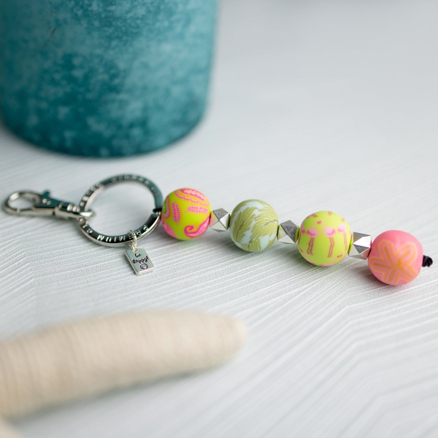 Pink 4-Ball Keychain
