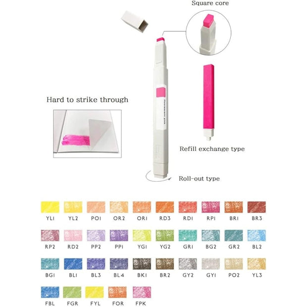 Premium 30-Color Art Marker Set - Water-Based Gel Ink for Drawing, Sketching & Journalin