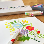 Premium 30-Color Art Marker Set - Water-Based Gel Ink for Drawing, Sketching & Journalin