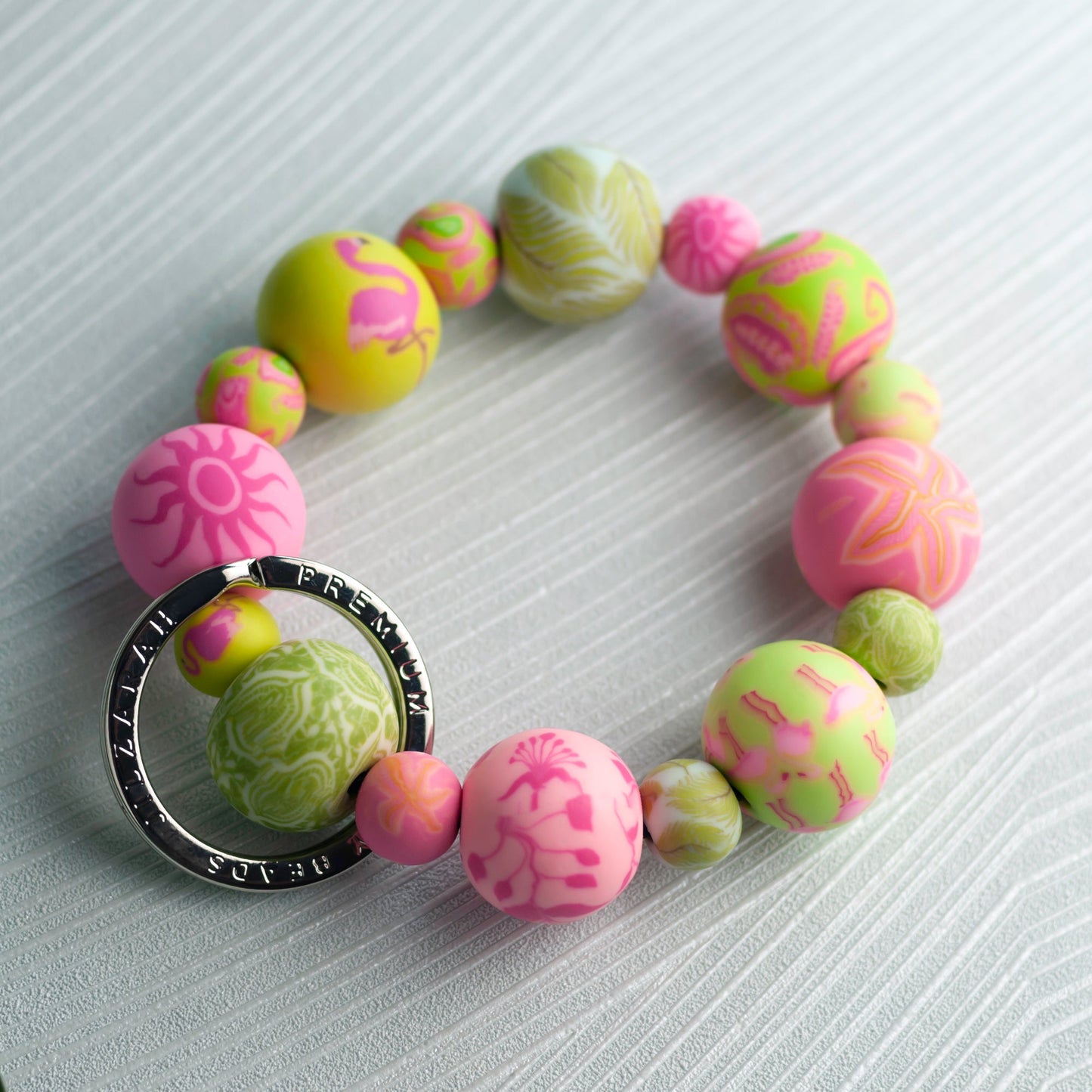Pink Wrist Keychain
