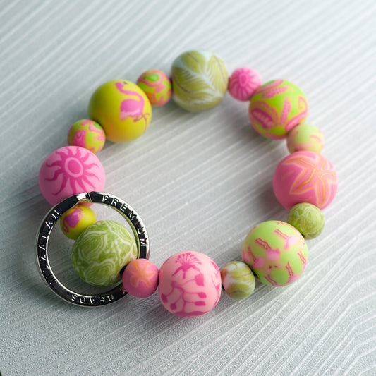 Pink Wrist Keychain