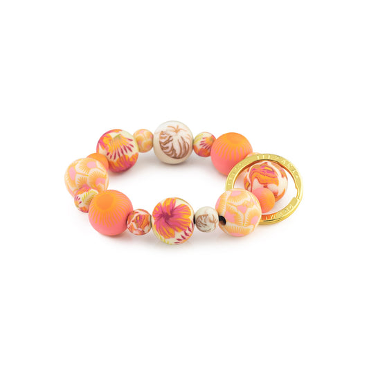 Orange wrist keychain