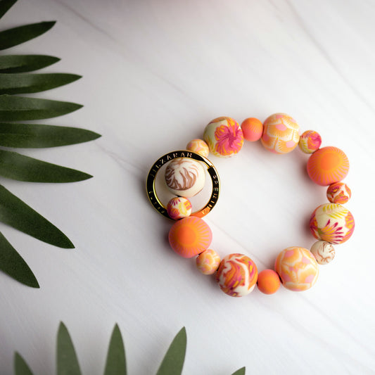 Orange wrist keychain