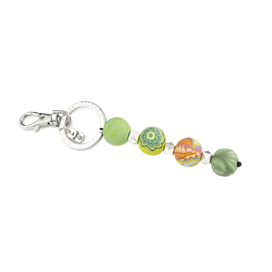 Green fern four-ball keychain