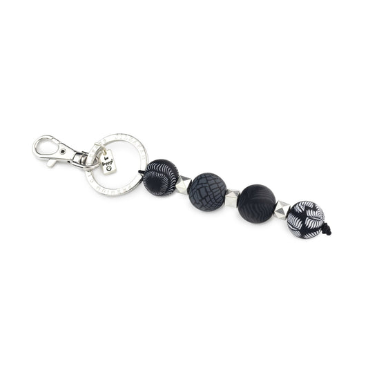 Black four-ball keychain