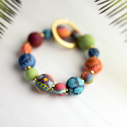 Small Bead Wrist Keychain