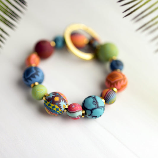 Small Bead Wrist Keychain